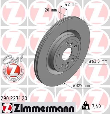 Obrázok Brzdový kotúč ZIMMERMANN COAT Z 290227120