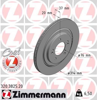 Obrázok Brzdový kotúč ZIMMERMANN COAT Z 320382520
