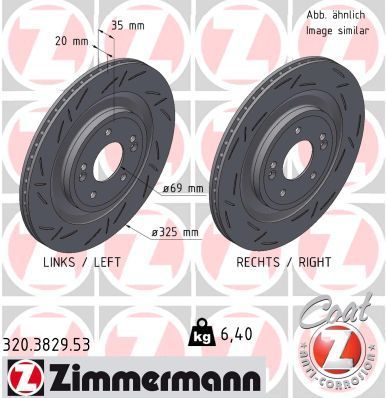 Obrázok Brzdový kotúč ZIMMERMANN BLACK Z 320382953
