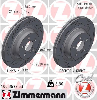 Obrázok Brzdový kotúč ZIMMERMANN BLACK Z 400367253
