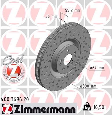 Obrázok Brzdový kotúč ZIMMERMANN COAT Z 400369620