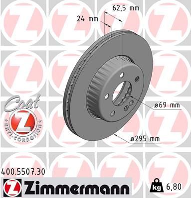 Obrázok Brzdový kotúč ZIMMERMANN FORMULA S COAT Z 400550730