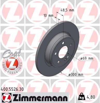 Obrázok Brzdový kotúč ZIMMERMANN FORMULA S COAT Z 400552630