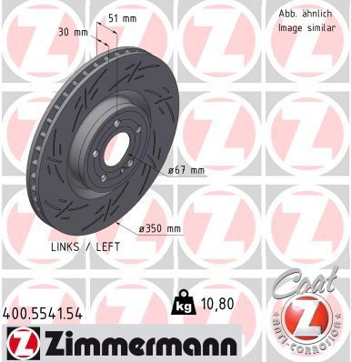 Obrázok Brzdový kotúč ZIMMERMANN BLACK Z 400554154