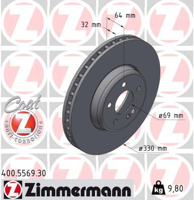 Obrázok Brzdový kotúč ZIMMERMANN FORMULA S COAT Z 400556930