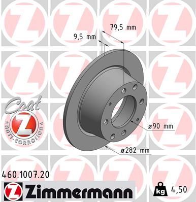 Obrázok Brzdový kotúč ZIMMERMANN COAT Z 460100720