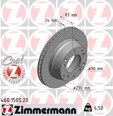 Obrázok Brzdový kotúč ZIMMERMANN COAT Z 460150520