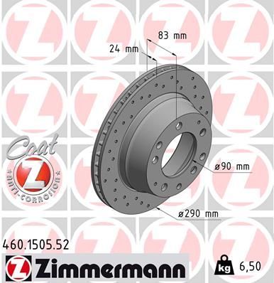 Obrázok Brzdový kotúč ZIMMERMANN SPORT COAT Z 460150552