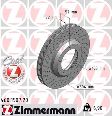 Obrázok Brzdový kotúč ZIMMERMANN COAT Z 460150720