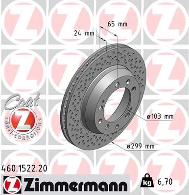 Obrázok Brzdový kotúč ZIMMERMANN COAT Z 460152220