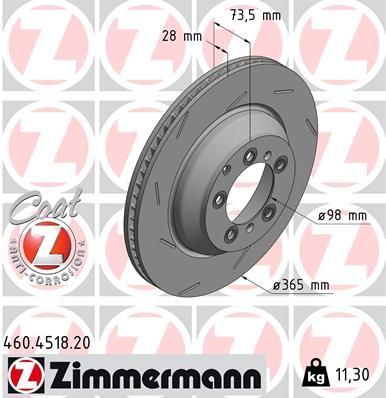 Obrázok Brzdový kotúč ZIMMERMANN COAT Z 460451820