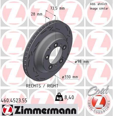 Obrázok Brzdový kotúč ZIMMERMANN BLACK Z 460452355