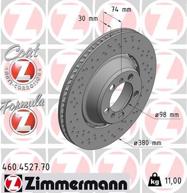 Obrázok Brzdový kotúč ZIMMERMANN FORMULA Z COAT Z 460452770