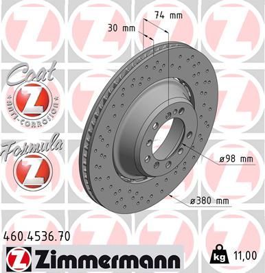Obrázok Brzdový kotúč ZIMMERMANN FORMULA Z COAT Z 460453670