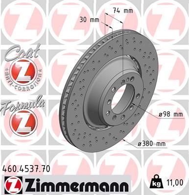 Obrázok Brzdový kotúč ZIMMERMANN FORMULA Z COAT Z 460453770