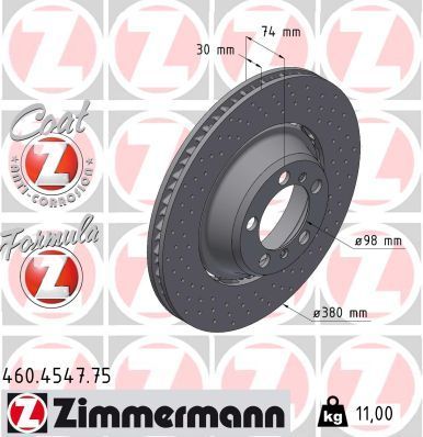Obrázok Brzdový kotúč ZIMMERMANN FORMULA Z COAT Z 460454775