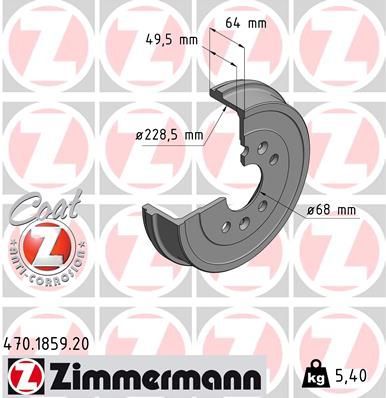 Obrázok Brzdový bubon ZIMMERMANN COAT Z 470185920