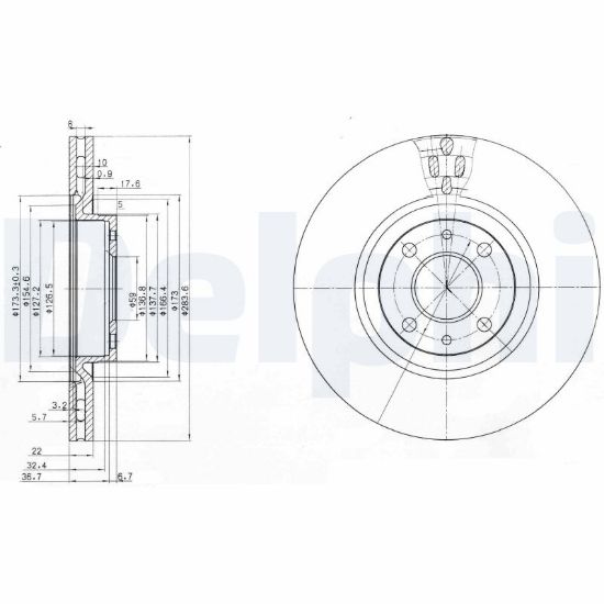 Obrázok Brzdový kotúč DELPHI  BG2407