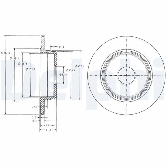 Obrázok Brzdový kotúč DELPHI  BG2510