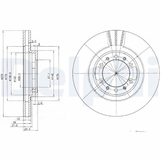 Obrázok Brzdový kotúč DELPHI  BG3099