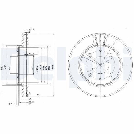 Obrázok Brzdový kotúč DELPHI  BG3202