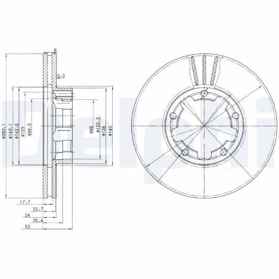 Obrázok Brzdový kotúč DELPHI  BG3245