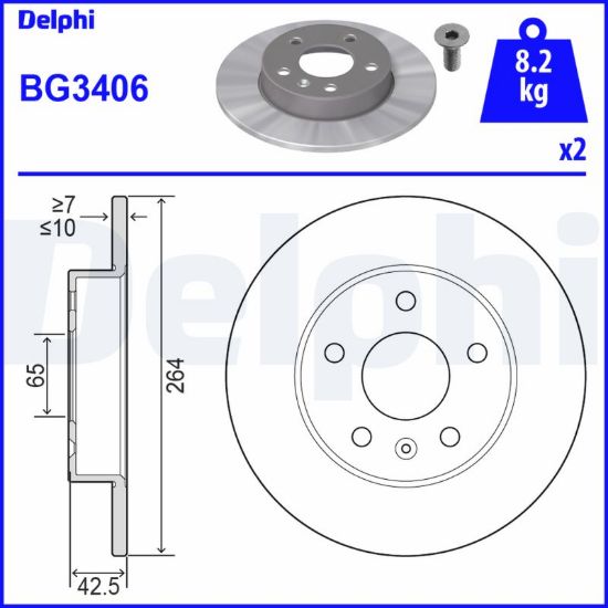 Obrázok Brzdový kotúč DELPHI  BG3406