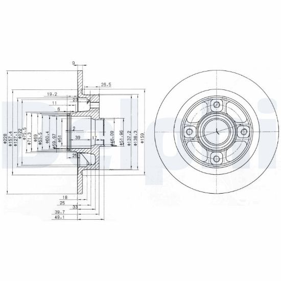 Obrázok Brzdový kotúč DELPHI  BG3570