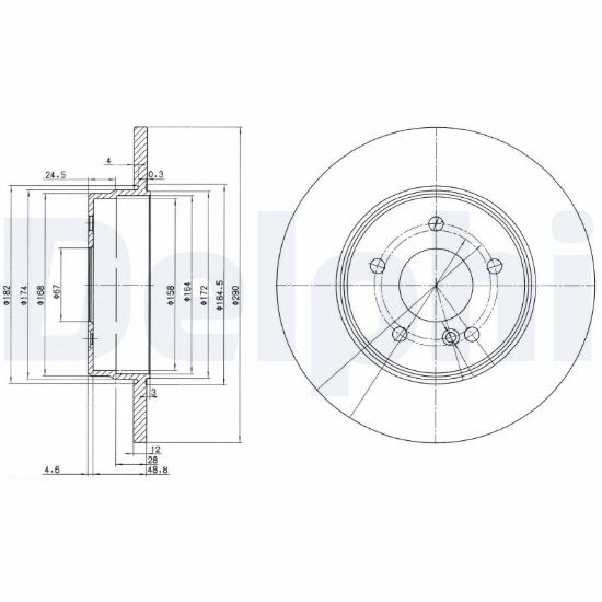 Obrázok Brzdový kotúč DELPHI  BG3602