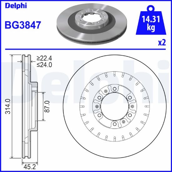 Obrázok Brzdový kotúč DELPHI  BG3847