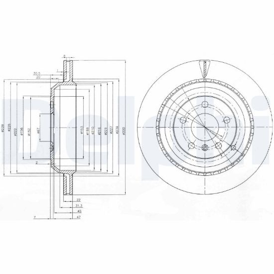 Obrázok Brzdový kotúč DELPHI  BG4030