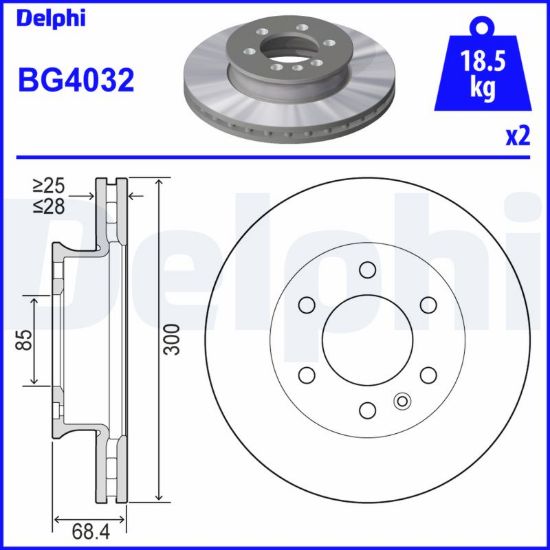 Obrázok Brzdový kotúč DELPHI  BG4032