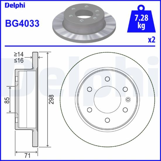 Obrázok Brzdový kotúč DELPHI  BG4033
