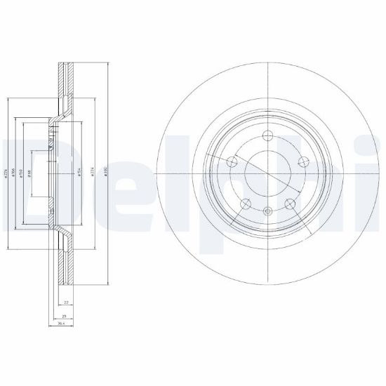 Obrázok Brzdový kotúč DELPHI  BG4078