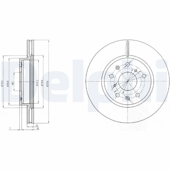 Obrázok Brzdový kotúč DELPHI  BG4093C