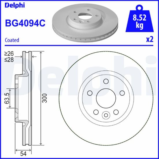 Obrázok Brzdový kotúč DELPHI  BG4094C