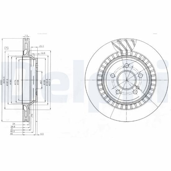 Obrázok Brzdový kotúč DELPHI  BG4144