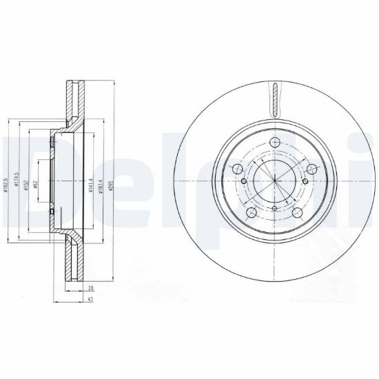 Obrázok Brzdový kotúč DELPHI  BG4236