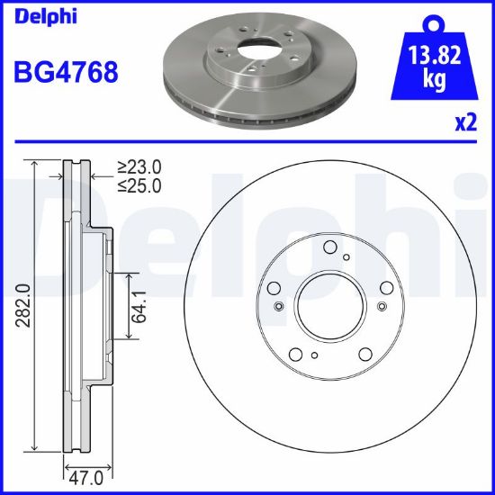 Obrázok Brzdový kotúč DELPHI  BG4768