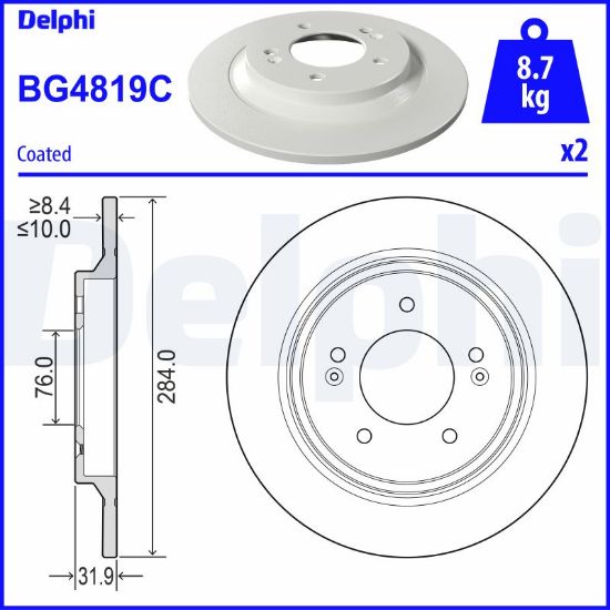 Obrázok Brzdový kotúč DELPHI  BG4819C