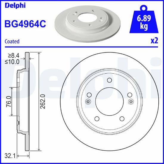 Obrázok Brzdový kotúč DELPHI  BG4964C
