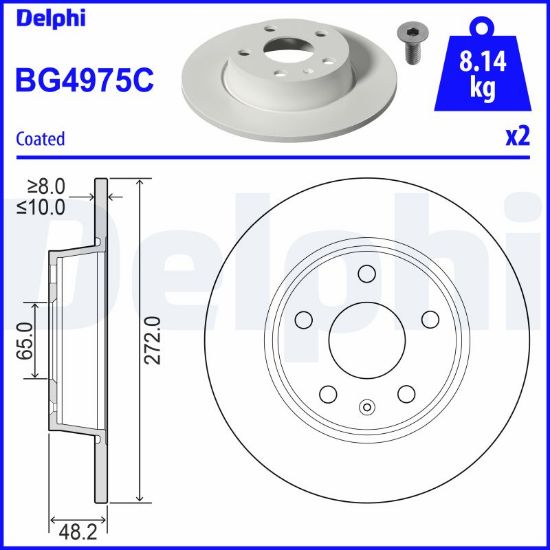 Obrázok Brzdový kotúč DELPHI  BG4975C