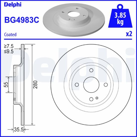 Obrázok Brzdový kotúč DELPHI  BG4983C
