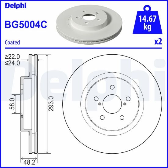 Obrázok Brzdový kotúč DELPHI  BG5004C
