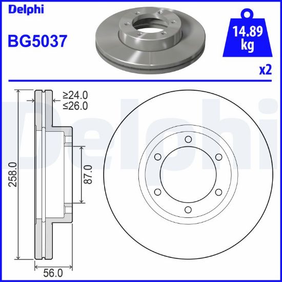 Obrázok Brzdový kotúč DELPHI  BG5037