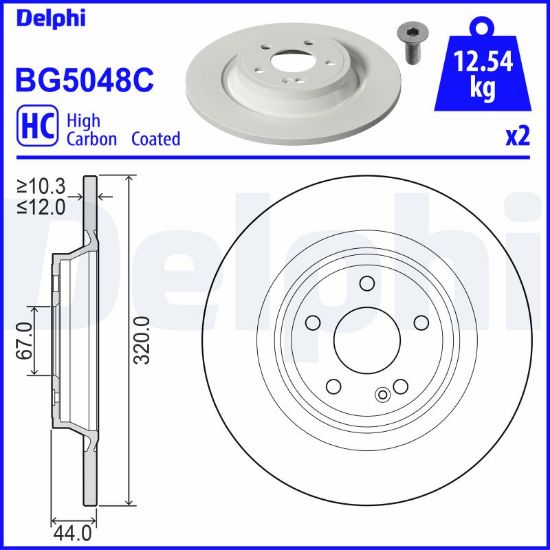 Obrázok Brzdový kotúč DELPHI  BG5048C