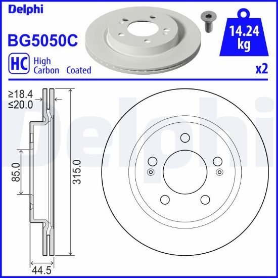 Obrázok Brzdový kotúč DELPHI  BG5050C