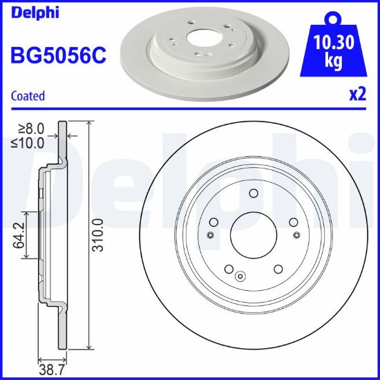 Obrázok Brzdový kotúč DELPHI  BG5056C
