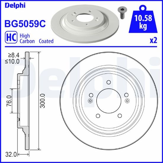 Obrázok Brzdový kotúč DELPHI  BG5059C