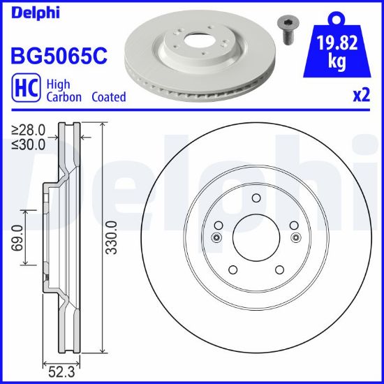 Obrázok Brzdový kotúč DELPHI  BG5065C